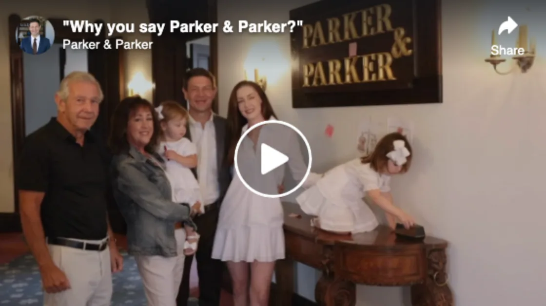 Parker & Parker Facebook reel selected as a community highlight from the firm Facebook page