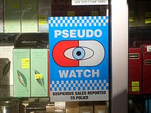 Pharmacy sign for psuedo watch