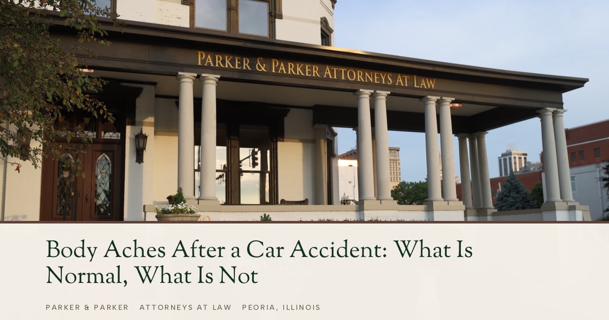 Body Aches After a Car Accident: Do You Need to Be Seen? page banner